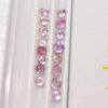 lot 16 saphirs rose round cut 3.92 carats
