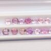 lot 16 saphirs rose round cut 3.92 carats