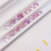lot 16 saphirs rose round cut 3.92 carats