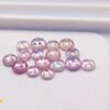 lot 16 saphirs rose round cut 3.92 carats