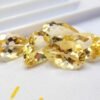 lot five yellow citrines pear cut 13.59 carats
