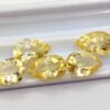 lot five yellow citrines pear cut 13.59 carats