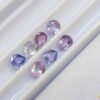 lot saphirs pear cut light blue, pink and purple 2.24 carats