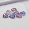 lot saphirs pear cut light blue, pink and purple 2.24 carats
