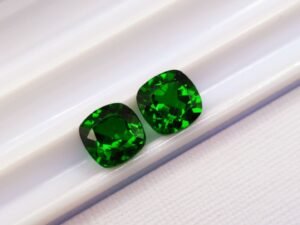 Diopside Chrome 2.12ct green cushion cut