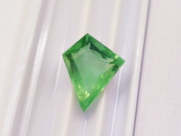 green fluorite fancy cut 7.06 carats