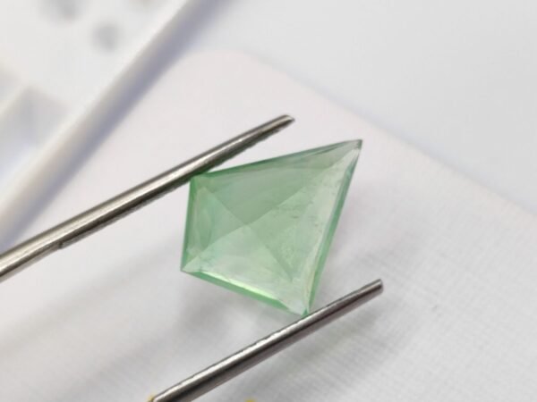 green fluorite fancy cut 7.06 carats