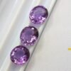 lot 3 amethyst violet cushion cut 6.19 carats