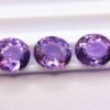 lot 3 amethyst violet cushion cut 6.19 carats