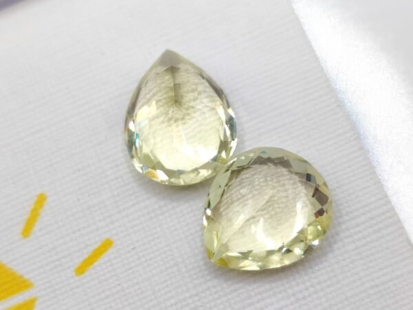 yellow quartz lemon pear cut 9.36 carats