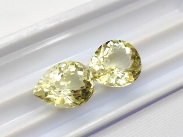 yellow quartz lemon pear cut 9.36 carats