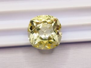 yellow quartz lemon cushion cut 7.60 carats