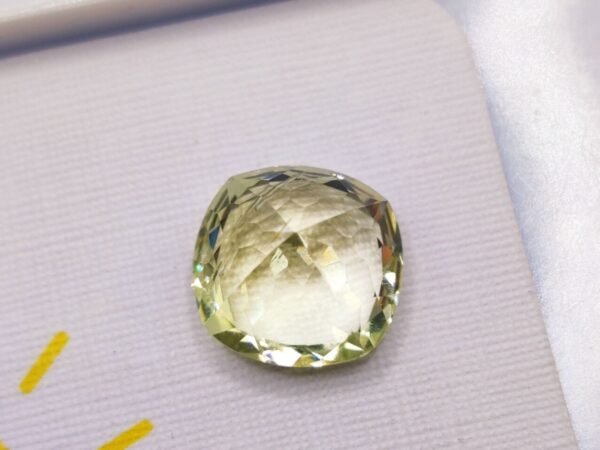 yellow quartz lemon cushion cut 7.60 carats