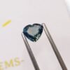 Saphir 0.97 CT blue transparent heart cut