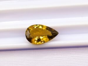 yellow tourmaline pear cut 1.74 carats