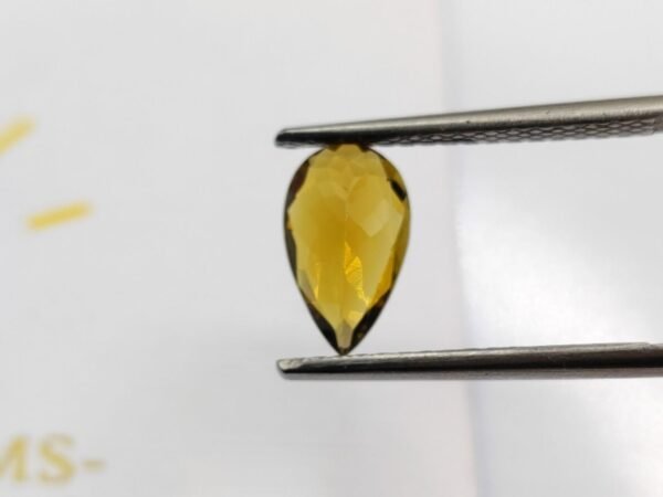 yellow tourmaline pear cut 1.74 carats