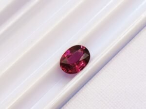 rhodolite red cherry oval cut 1.12 carats
