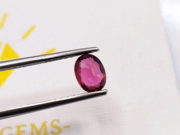 rhodolite red cherry oval cut 1.12 carats