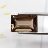 brown quartz rectangle cut 7 carat