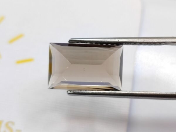 brown quartz rectangle cut 7 carat