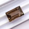 brown quartz rectangle cut 7 carat