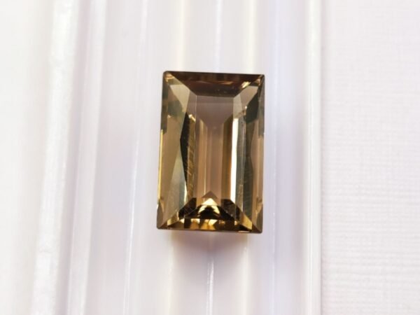 brown quartz rectangle cut 7 carat