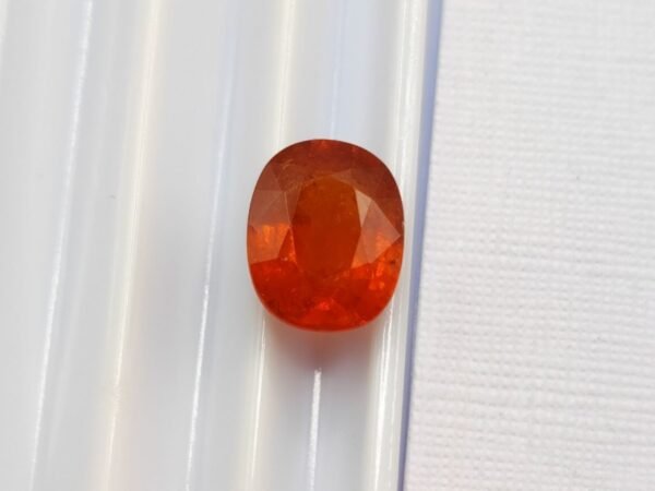spessartite orange oval cut 3.43 carats