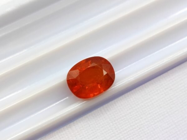 spessartite orange oval cut 3.43 carats