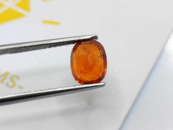 spessartite orange oval cut 3.43 carats