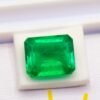 lab emerald green cushion cut 3.68 carats