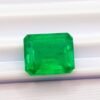 lab emerald green cushion cut 3.68 carats
