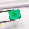 lab emerald green cushion cut 3.68 carats