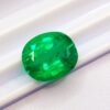 lab emerald green oval cut 4.63 carats