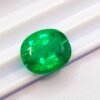 lab emerald green oval cut 4.63 carats
