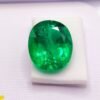 lab emerald green oval cut 4.63 carats