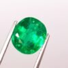 lab emerald green oval cut 4.63 carats