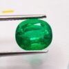 lab emerald green oval cut 4.63 carats