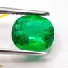 lab emerald green oval cut 4.63 carats