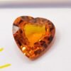 heart cut orange lab saphir 13.33 carats