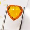 heart cut orange lab saphir 13.33 carats