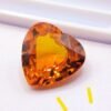 heart cut orange lab saphir 13.33 carats