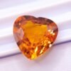 heart cut orange lab saphir 13.33 carats
