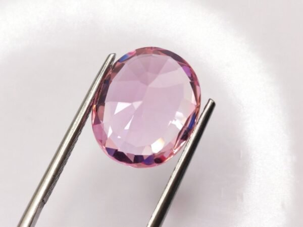 pink lab saphir oval cut 11.62 carats