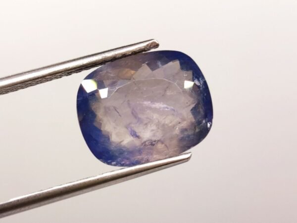 Iolite bluish violet cushion cut 7.04 carats