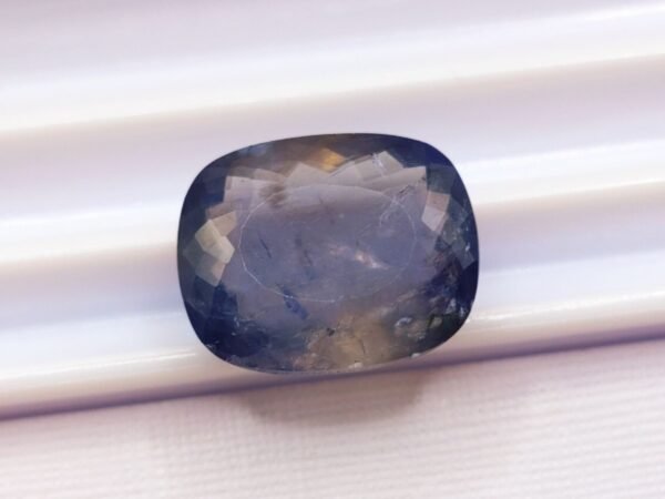 Iolite bluish violet cushion cut 7.04 carats