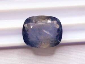 Iolite bluish violet cushion cut 7.04 carats