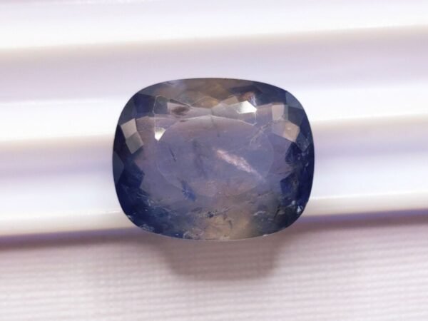 Iolite bluish violet cushion cut 7.04 carats