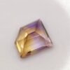 Amétrine purple-yellow fancy cut 6.21 carats back of the stone