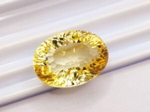 Citrine yellow oval cut 15.24 carats