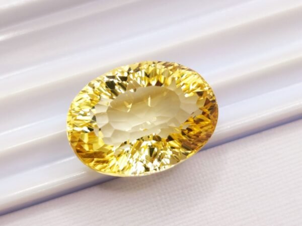 Citrine yellow oval cut 15.24 carats